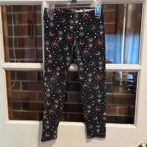 Wonder Nation Black Leggings with Cosmic Print